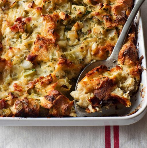 Herb & Apple Bread Pudding